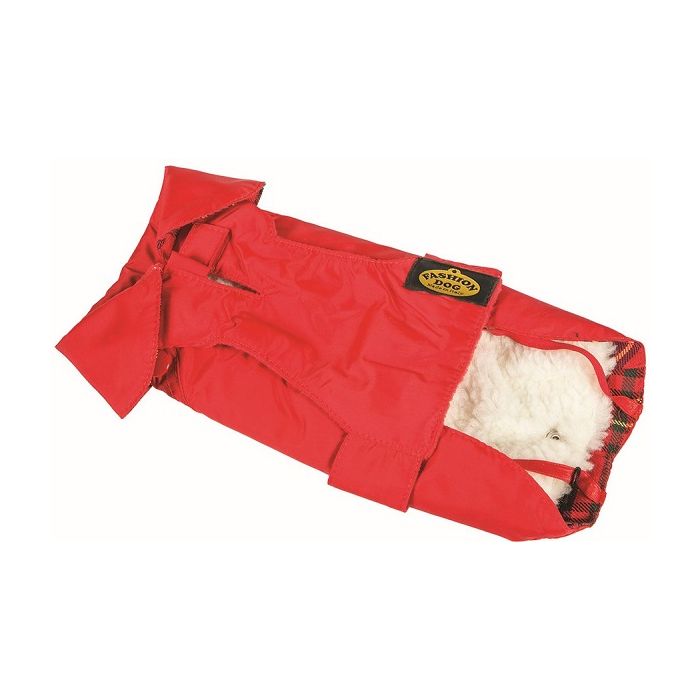 Fashion Dog Vodootporni Kaputić sa Odvojivom Postavom Crveni 33cm