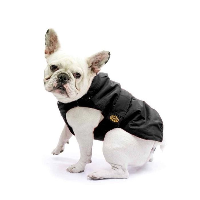 Fashion Dog Vodootporni Kaputić za Buldoge Carlino Crni 39cm