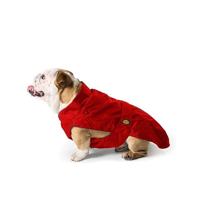 Fashion Dog Vodootporni Kaputić za Buldoge Odvojivo Krzno Crveni 51cm
