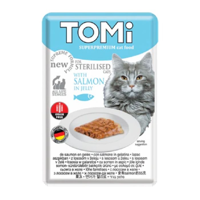 Tomi Mačka Losos u Želeu Sterilised 85g