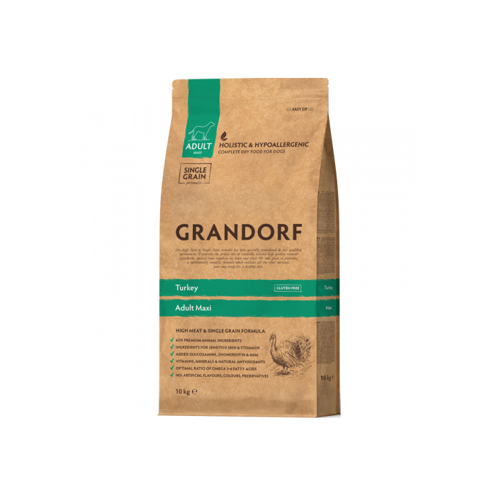 Grandorf Dog Adult Large Breeds Ćuretina & Smeđi Pirinač 10kg