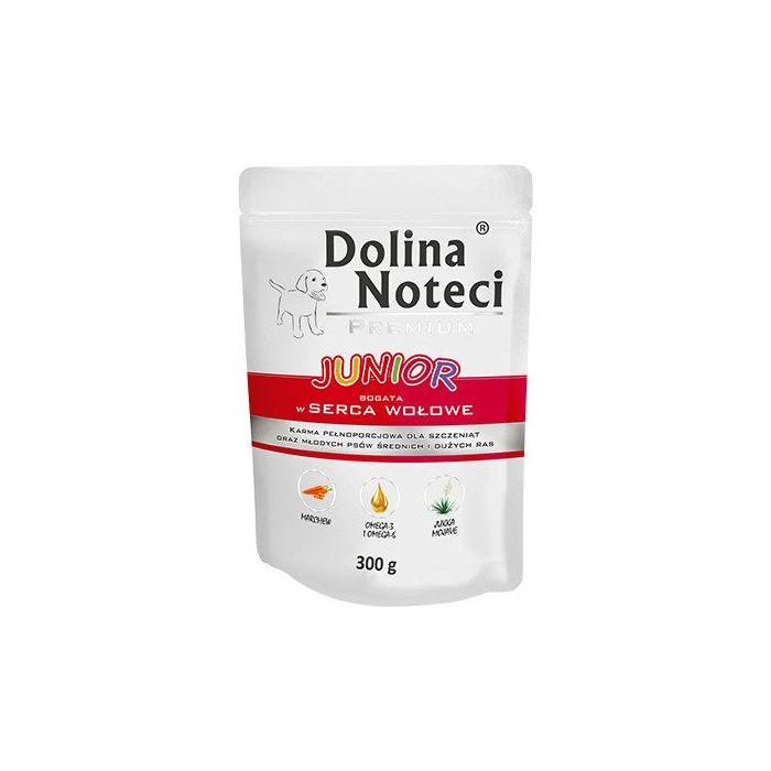 Dolina Noteci Premium Dog Junior Srednje i Velike Rase Goveđa Srca 300g
