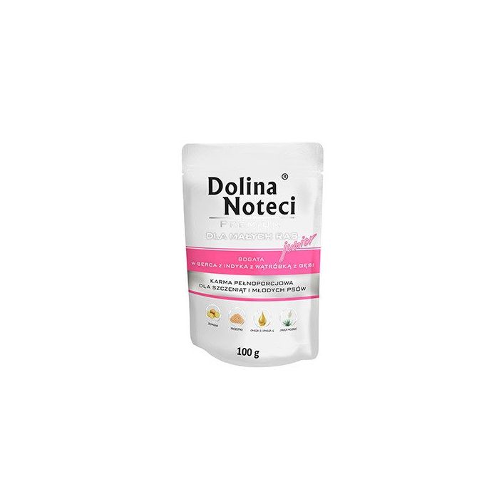Dolina Noteci Premium Dog Junior Male Rase sa Ćurećim Srcima i Guščijom Džigericom 100g