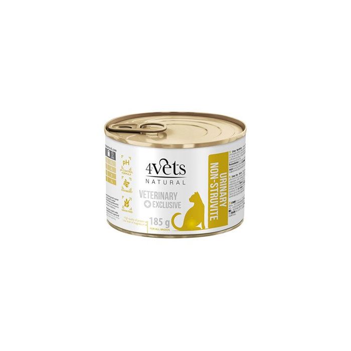 4Vets Natural Cat Veterinarska Dijeta Urinary Non-Struvite 185g