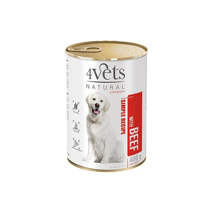 4Vets Natural Complete Dog Govedina 400g