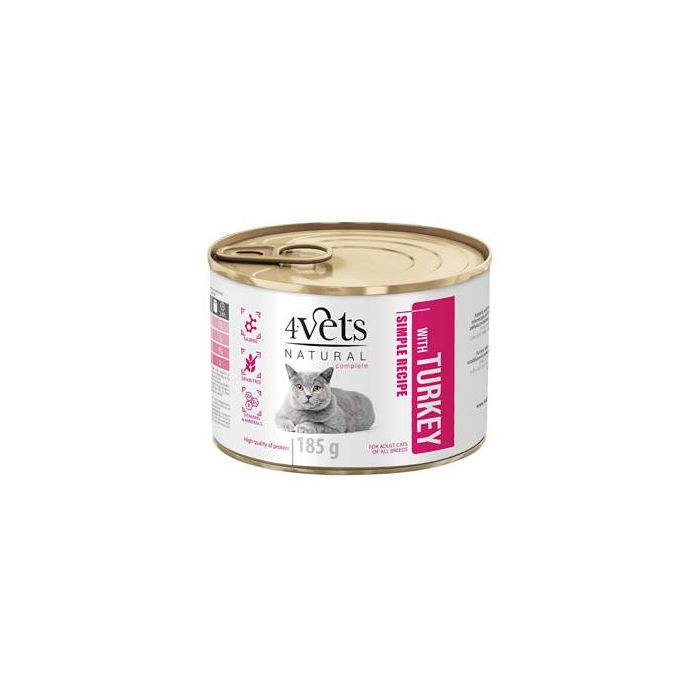 4Vets Natural Complete Cat Ćuretina 185g