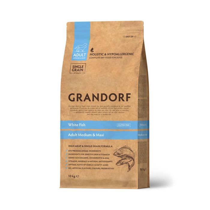 Grandorf Dog Adult Medium & Maxi Bela Riba 10kg