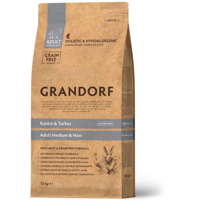 Grandorf Dog Adult Medium & Maxi Breeds Zečetina & Ćuretina 10kg