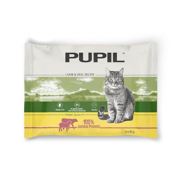 Pupil Prime Cat Jagnjetina sa Ćuretinom i Teletina sa Zečetinom 4x85g