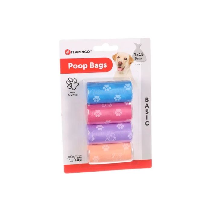 Flamingo Kesice za Izmet Basic Aloys Mix 4x15 kom.