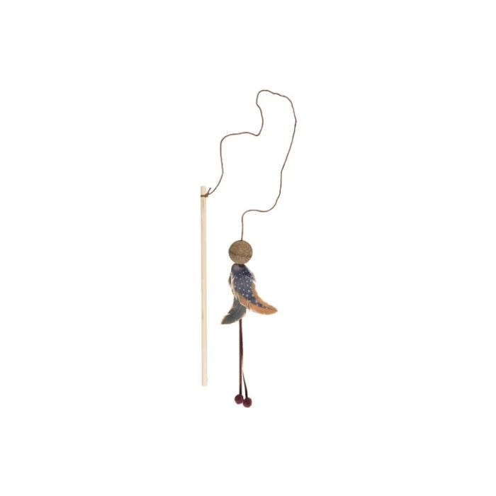 Flamingo Igračka za Mace Jungle Štap sa Lopticom i Perjem 27cm