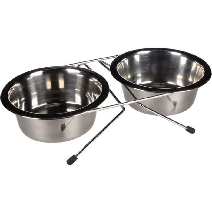Flamingo Set Dve Činije sa Stalkom Arjun Sivi 21cm / 2x1600ml