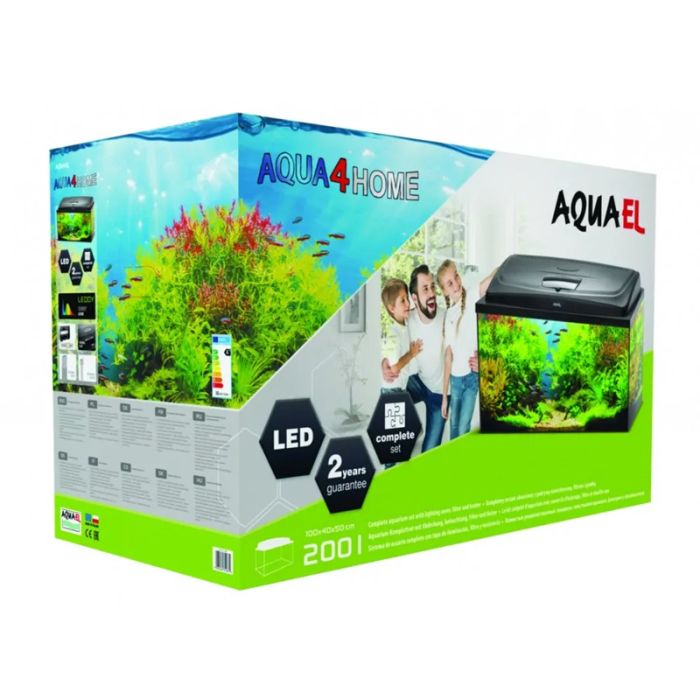 Aquael Akvarijum Set Aqua4home 100/P D&N Crni 200L / 100x40x50cm
