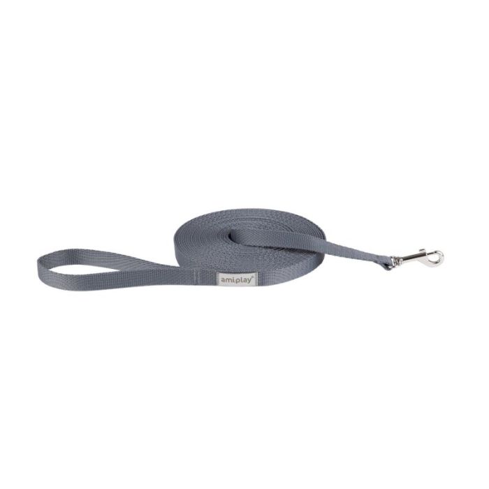 Amiplay Samba Trening Povodac L Sivi 1000x2,5cm