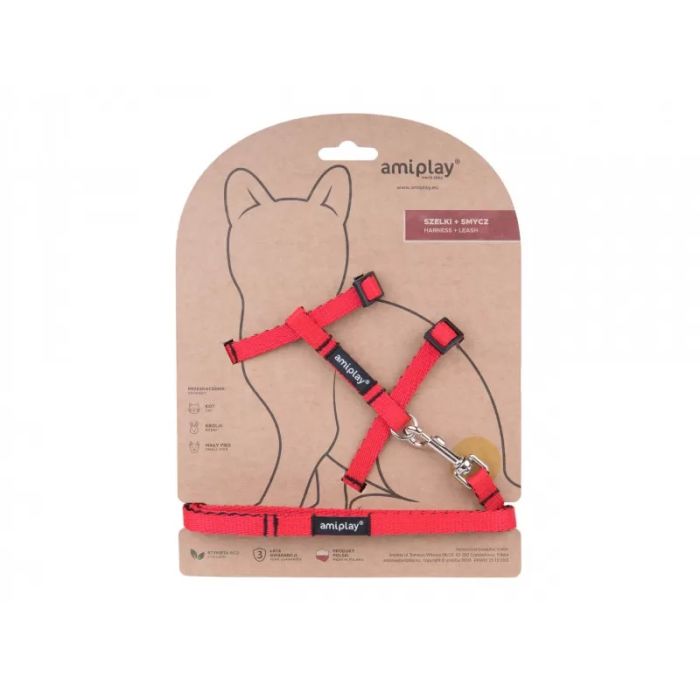 Amiplay Twist Am iPovodac za Mačke S Crveni 18-25cm / 26-42cm / 150x1cm