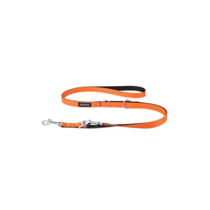 Amiplay Twist Podesivi Povodac 6 u 1 M narandžasti 100-200x1,5cm