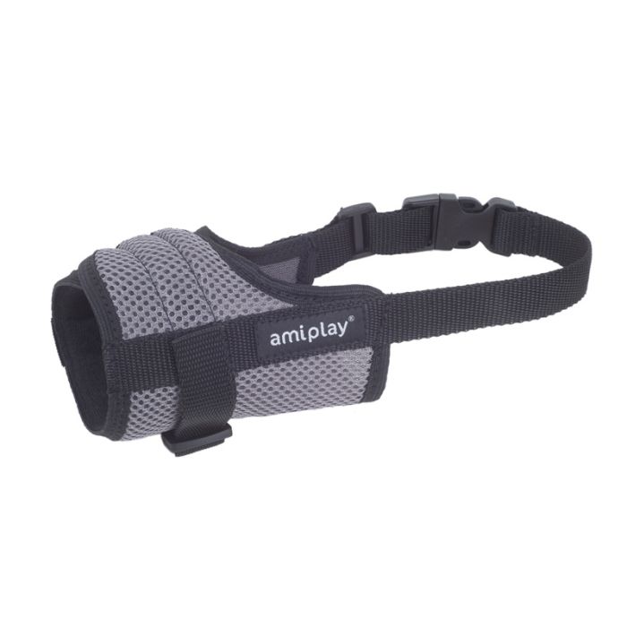 Amiplay Air Korpa za Njušku Labrador L Siva 19-22cm x 28-45cm