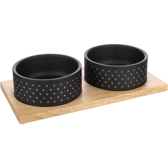 Flamingo Činija Duo Nervo Crna 15,5cm / 2x840ml