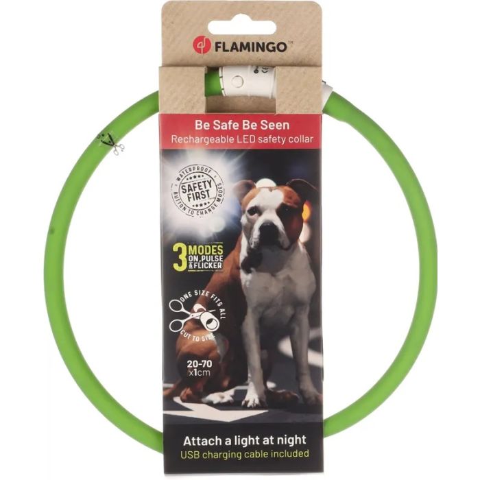 Flamingo Led Ogrlica Nera Visio Zelena 20-70cm / 16mm