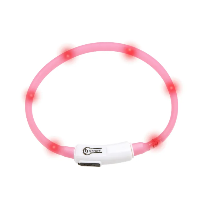 Flamingo Ogrlica Nera Led Pink 20-35cm x 10mm