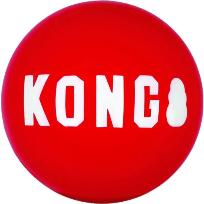Kong Igračka Signature Gumena Lopta sa Zvukom Crvena 2 kom. L R8,3cm