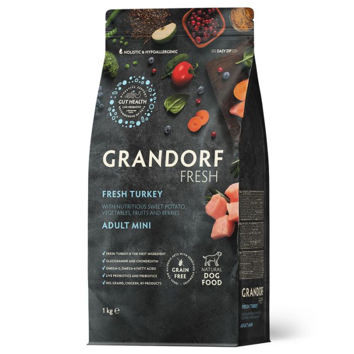 Grandorf Dog Fresh Adult Mini Breeds Ćuretina 1kg