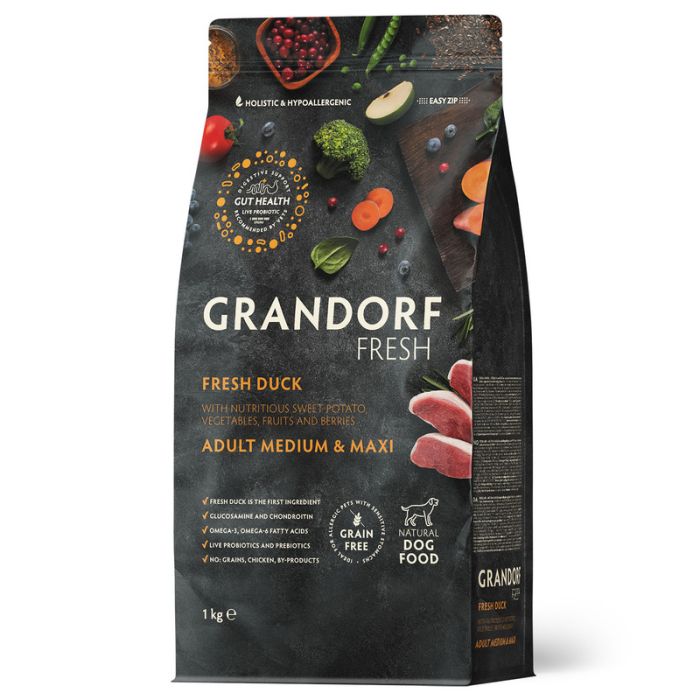 Grandorf Dog Fresh Adult Medium & Maxi Breeds Pačetina 1kg