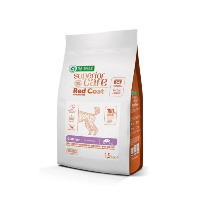 Nature's Protection Dog Red Coat Grain Free Small Junior Losos 1,5kg