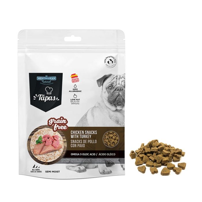 Mediterranean Natural Dog Tapas Poluvlažne Poslastice Piletina & Ćuretina 150g