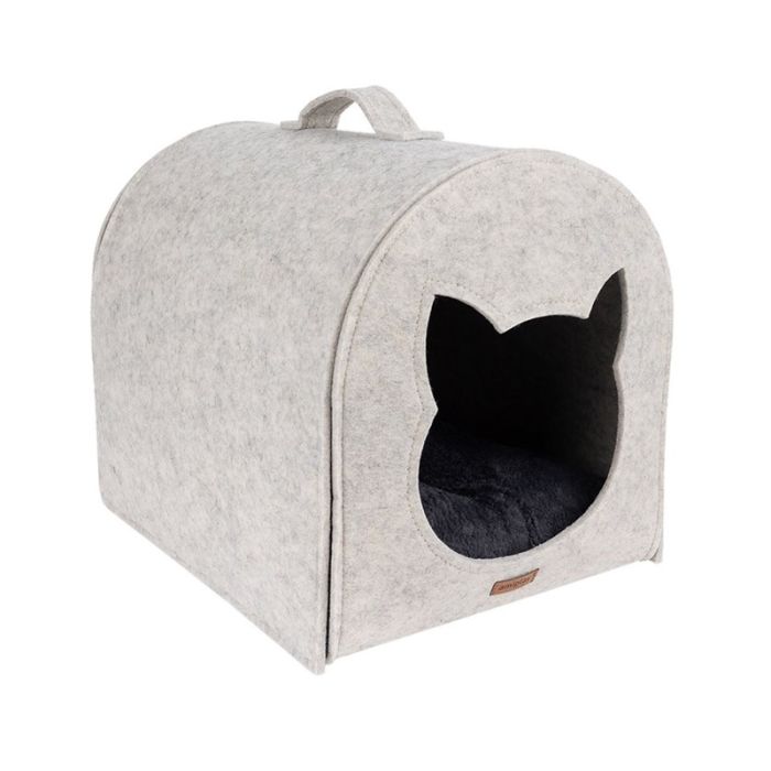 Amiplay Hygge Kućica za Mačke Quick Press 2u1 Bež 33x42x36cm