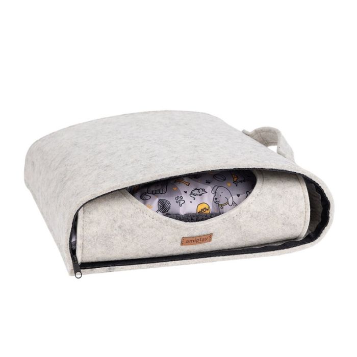 Amiplay Hygge Kućica za Mačke Quick Press 2u1 Bež 33x42x36cm