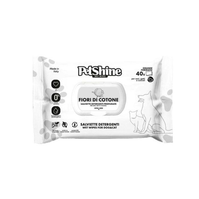 PetShine Vlažne Maramice Fiori di Cotone 40 kom