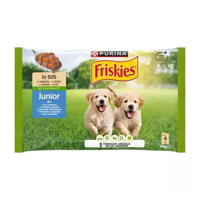 Friskies Dog Junior Piletina sa Šargarepom u Sosu 4x85g