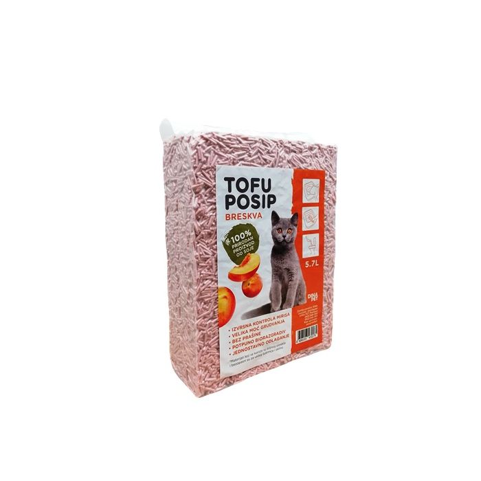 Dina Pet Tofu Posip Breskva 5,7L