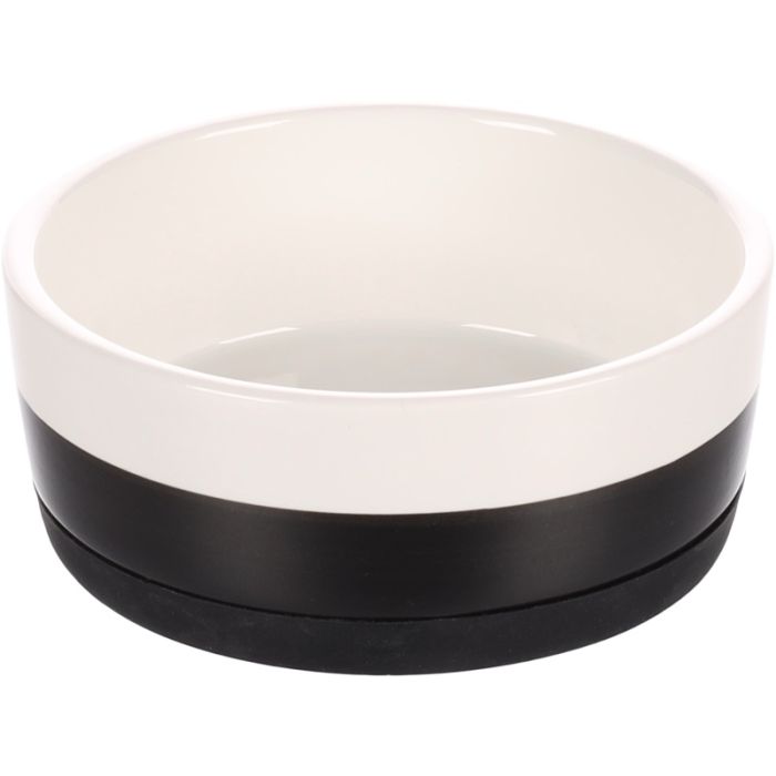 Flamingo Neklizajuća Keramička Činija Duke Crno - Bela 14cm / 420ml