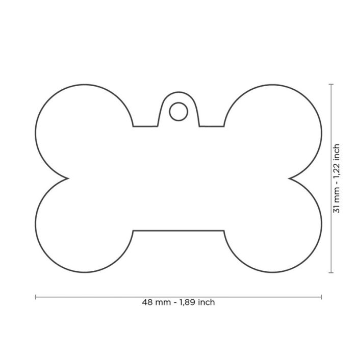 MyFamily Basic Privezak Xl Koska Hromirani Mesing 48x31mm