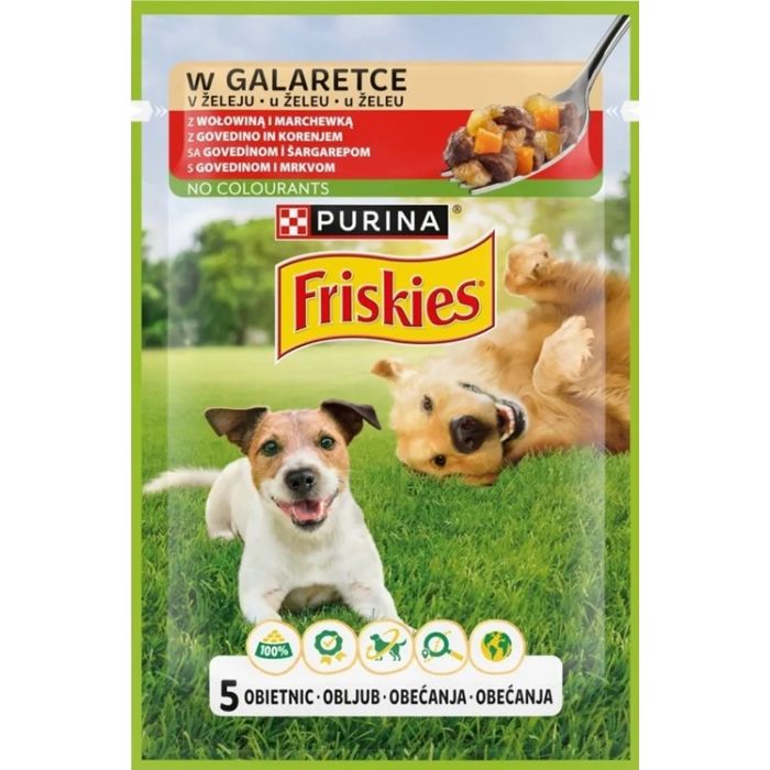 Friskies Dog Adult Govedina i Šargarepa u Želeu 85g