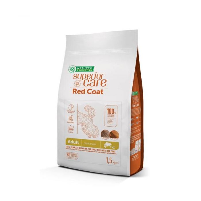 Nature's Protection Dog Red Coat Grain Free Adult Small Breeds Losos 1,5kg
