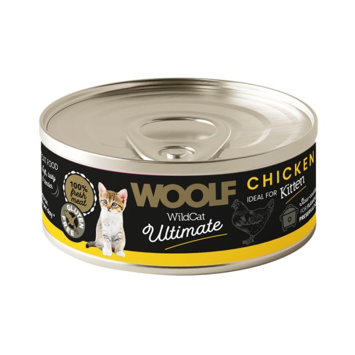 Woolf Wildcat Ultimate Pašteta Za Mačiće Piletina 85g