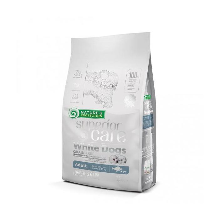 Nature's Protection White Dogs Grain Free Adult Small and Mini Bela Riba 10kg