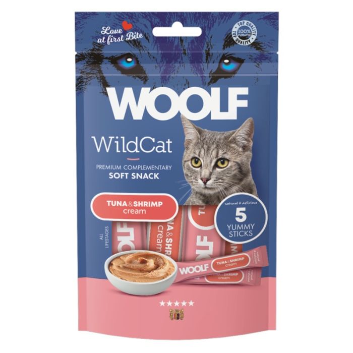 Woolf WildCat Cream Tunjevina & Škampi 70g