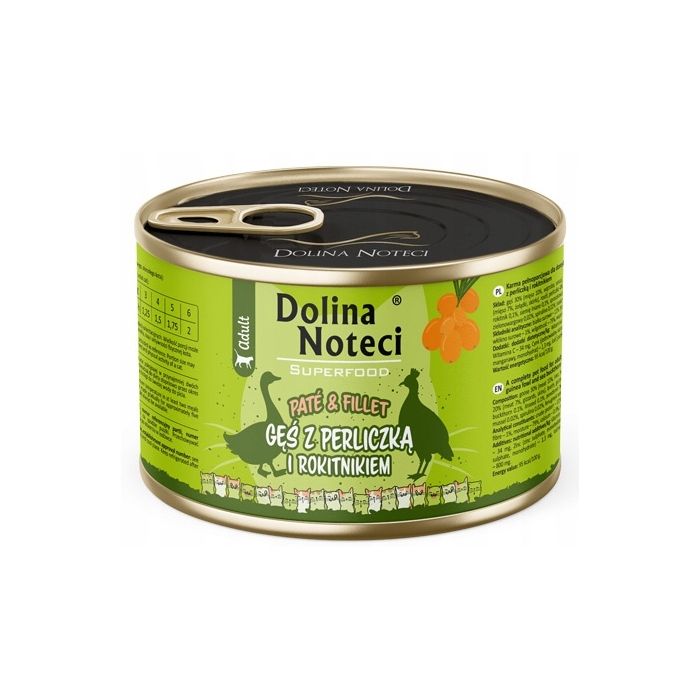 Dolina Noteci Superfood Cat Adult Pate & Fillet Guščetina sa Morkom i Pasjim Trnom 185g