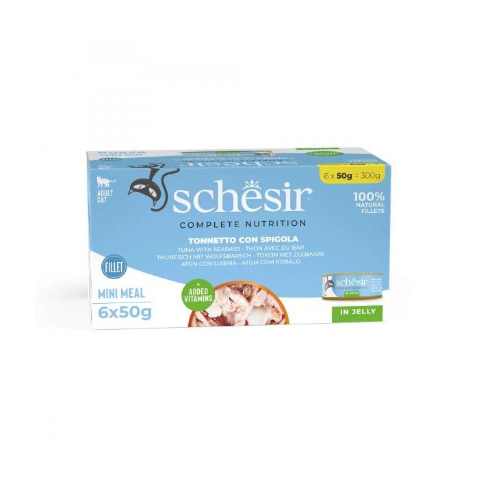 Schesir Cat Multipack Tunjevina i Brancin u Želeu 6x50g