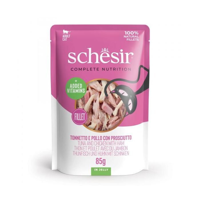 Schesir Cat Tunjevina, Piletina i Šunka u Želeu Sos 85g