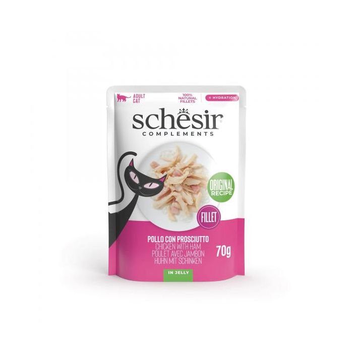 Schesir Cat Piletin i Šunka u Želeu 70g