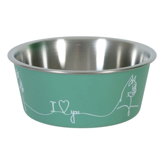 574370VER Zolux Love Inox Činija za Mačke Zelena 400ml