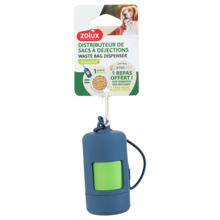 474482BLM Zolux Dispenzer sa 15 Kesica Navy Plavi 4,5x4,5x9cm