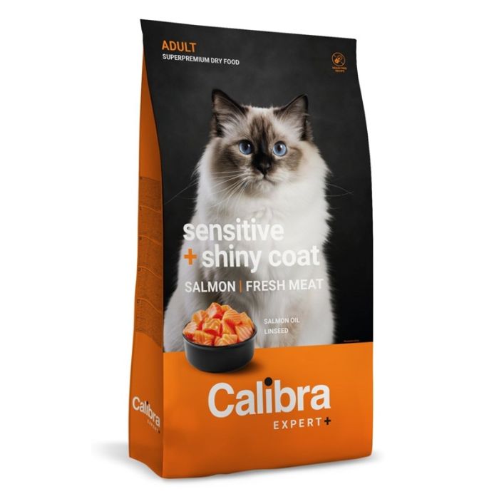 Calibra Cat Expert+ Adult Sensitive & Shiny Coat 1,5kg