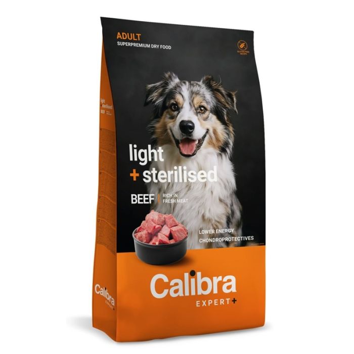 Calibra Dog Expert+ Adult Light & Sterilised Govedina 2kg