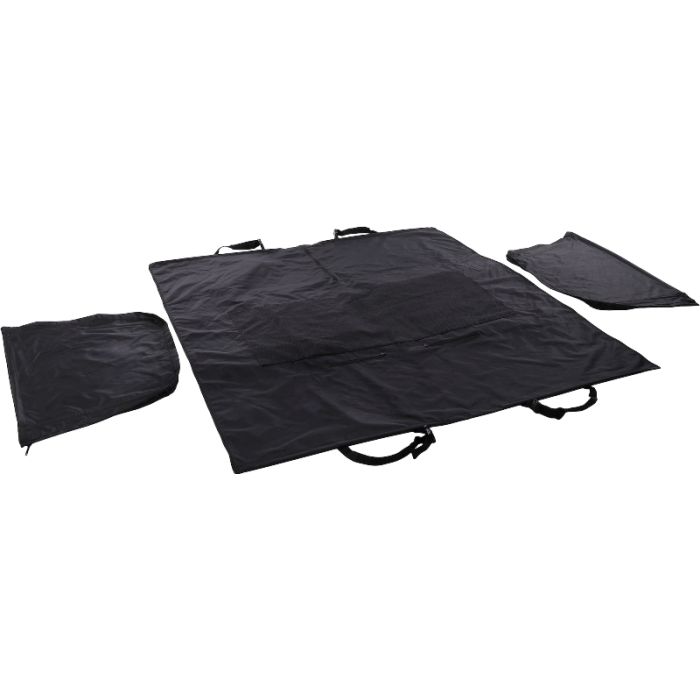 Flamingo Presvlaka/Dupla Ležaljka sa Pregradom za Zadnje Sedište Logi Crna 145x130cm